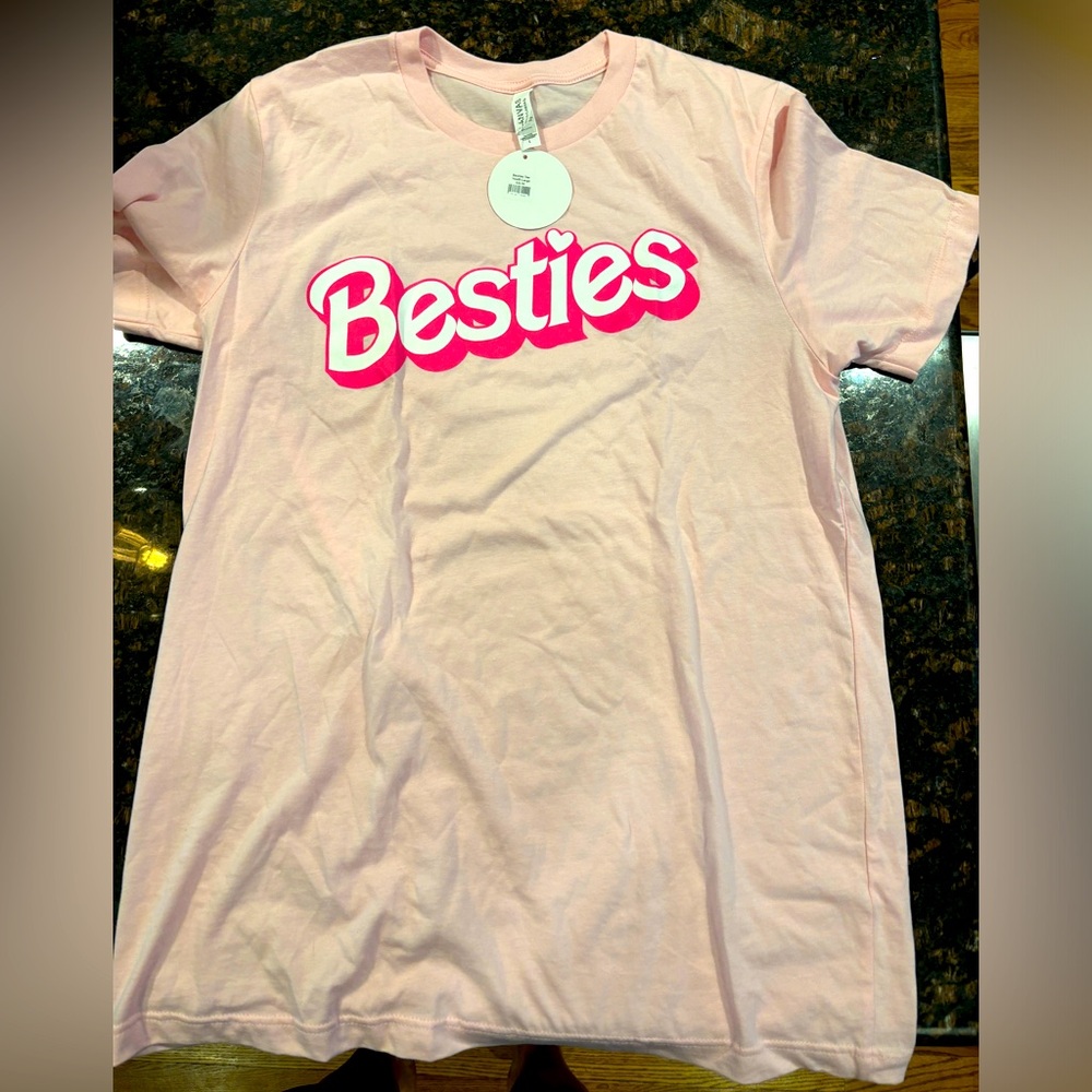 Large Besties T shirt ( Barbie print)